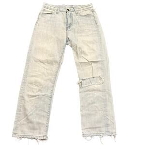 Flying Monkey Womens light wash distressed relaxed jeans Size 25